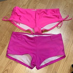 2 pair Jr size M swim shorts bottoms good condition